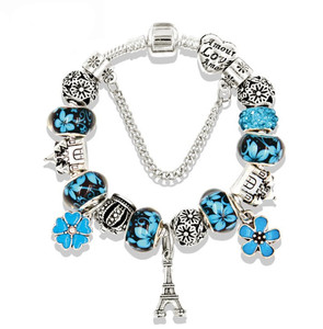 Dropshipping cổ điển màu bạc quyến rũ Vòng đeo tay cho phụ nữ DIY pha lê hạt vòng đeo tay tốt phụ nữ pulseira đồ trang sức - Product Image 4