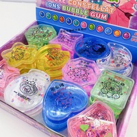 Slime transparent aux 12 constellations, avec cristaux en forme de cœur, paillettes et bulles, jouet anti-stress en gel