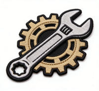Badges en tissu brodés 3D sur mesure de qualité supérieure, logo de marque personnalisé, thermocollants, à coudre ou à repasser