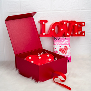 वेलेंटाइन डे के लिए पेशेवर निर्माता कस्टम उत्तम कपड़े पैकेजिंग चुंबकीय तह उपहार बॉक्स - Product Image 5