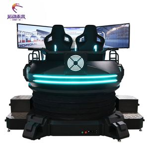 รถแข่ง VR แบบหกแกนในร่ม จอแสดงผลสามจอ 9D สำหรับสถานรับเลี้ยงเด็ก ศูนย์การค้า บ้าน สนามบิน โรงเรียน ทำจากโลหะ พีซี และไฟเบอร์กลาส - Product Image 3
