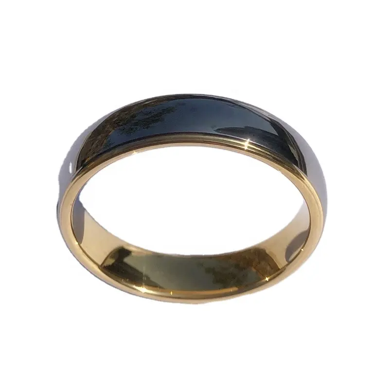 6mm Wolfram ringe für Männer Frauen Ehering Two Tones Gold Silber Verlobung größe 5-13