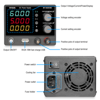 Alimentation électrique CC variable MYAMi 30V 60V 5A 10A avec affichage LED 4 chiffres, courant/tension réglables, 150W 300W, alimentation de laboratoire CC