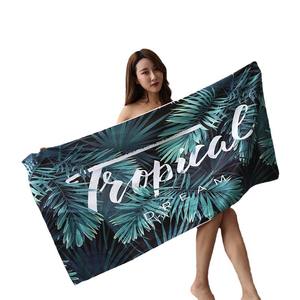 Nouvelle serviette de <span class=keywords><strong>plage</strong></span> double face absorbante à séchage rapide en microfibre personnalisée imprimée - Product Image 5