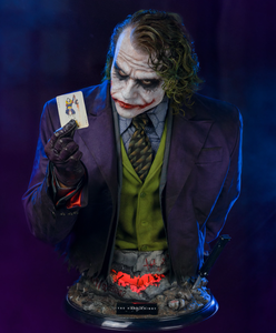 Escultura de resina de alta calidad <span class=keywords><strong>del</strong></span> <span class=keywords><strong>Joker</strong></span> a tamaño real, en stock, de DC Super Heroes, busto <span class=keywords><strong>del</strong></span> <span class=keywords><strong>Joker</strong></span> de <span class=keywords><strong>El</strong></span> <span class=keywords><strong>Caballero</strong></span> <span class=keywords><strong>Oscuro</strong></span> para decoración. - Product Image 2