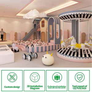 New Design Kids Indoor Soft Play Indoor Play Center Children <b>Small</b> Indoor Playground Equipment with <b>Slide</b> Ball Pool Ocean Ball - Product Image 3