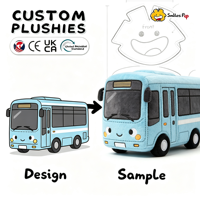 Peluche personnalisée en forme de bus, super douce, cadeau pour enfants, idéale pour fêtes et anniversaires, certifiée CE, matériaux écologiques, faible MOQ, vente chaude