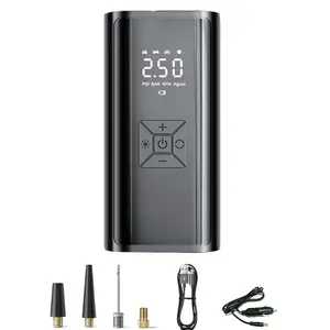 6000mAh Batterie 12V DC Cordon Gonfleur de pneu sans fil Compresseur d'air portable Écran LCD pour voitures