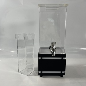 Hot Sale Custom 2 Gal Square LED Light Acrylic Beverage Dispenser Clear <b>Drink</b> Dispenser For Commercial Display - Product Image 6