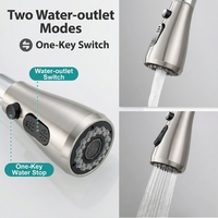 Robinet mélangeur d'eau chaude et froide moderne SAMTOU avec rotation à 360 degrés, évier en acier inoxydable, robinet de cuisine extractible