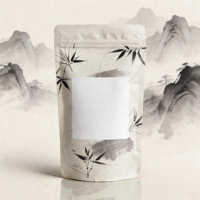 Sachets refermables personnalisés anti-humidité imprimés flexo pour thé vert en poudre, emballages alimentaires, sacs plastiques à fond plat