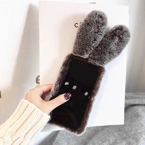 Mới tốt nhất bán tai thỏ Fluffy sang trọng ấm áp trường hợp điện thoại cho <span class=keywords><strong>Iphone</strong></span> XS/x XR 8 <span class=keywords><strong>7</strong></span> cộng với 11 12 13 14 15 Pro Max mềm TPU trường hợp - Product Image 5