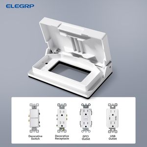 ELEGRP Cache-<span class=keywords><strong>prise</strong></span> <span class=keywords><strong>extérieur</strong></span> horizontal <span class=keywords><strong>pour</strong></span> prises <span class=keywords><strong>d</strong></span>écoratives, plaque murale résistante aux intempéries, cache-<span class=keywords><strong>prise</strong></span> <span class=keywords><strong>électrique</strong></span> <span class=keywords><strong>extérieur</strong></span> - Product Image 3