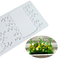 Moule en silicone pour décoration de gâteaux, motif arbre, semis, dentelle fondante, tapis à découper pour aliments occidentaux, plaque de cuisson non toxique et écologique