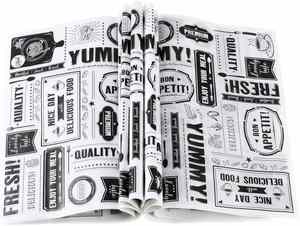 Custom Personalised Greaseproof Paper <b>Sheets</b> Printed Newspaper Baking Paper Supplier - Product Image 6