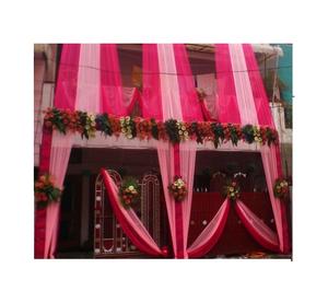 Tissu de crêpe élégant de luxe pour mariage décor à la maison rideaux décors extérieur cérémonie fête scène événement décor - Product Image 1