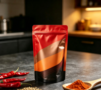 OEM ODM Klantspecifiek logo staande ritssluitingszak BOPP/AL/PE gelamineerde aluminiumfolie zak voor chili, komijn en peperpoeder