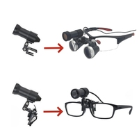 Loupes dentaires 2,5X / 3,5X Loupes binoculaires médicales chirurgicales à fixation sur la tête Lumière LED 5W Loupes dentaires avec boîte en métal
