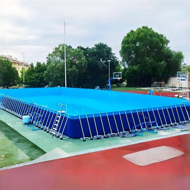 Commercial Portable PVC Rectangular Ultra Frame Swimming Pool Above Ground Pool Outdoor Movable  Water Park for Adult