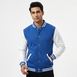 Canvas Embroidery Winter Windproof Varsity Jacket Branded Wholesale Stylish Baseball Letterman Jackets for <b>Man</b> - Product Image 1