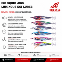 Échantillon Gratuit Vente en Gros Nouveau Style Leurre Horizontal Luminescent pour Crevettes et Calamar 5.5g Appât pour Poulpe
