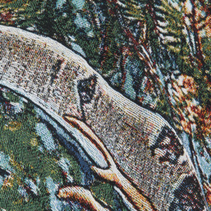 Groothandel op maat gemaakte geweven tapijtdeken met kwastjes, katoen-polyester materiaal, draagbaar, milieuvriendelijk jacquard dekentje - Product Image 5