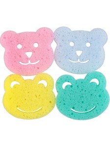 Juego de 4 Esponjas de Baño para Bebé Bamm Bamm, Coloridas, Extra Suaves, de Espuma de Poliuretano, con Forma de Oso y Rana, para Limpieza Corporal - Product Image 2