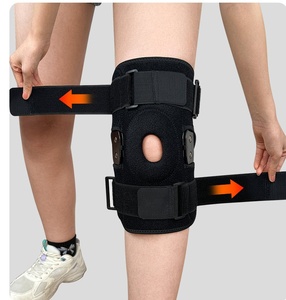 Open Patella Design Siliconen Kussen Scharnierende Kniebrace Met Dubbele Metalen Zijstabilisatoren - Product Image 3
