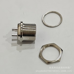 ปลั๊กและเต้ารับการบิน GX16-F ขั้วต่อ 2-10 พิน M16 โลหะผสมสังกะสี ชุบทองแดงด้วยเงิน ขั้วต่อผู้ชายแบบทะลุผนัง - Product Image 4