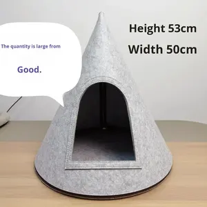 Noel ağacı Pet House köpek evi bitmiş DIY kiti çevre dostu katı düğme kapatma keçe koni klasik kapalı açık tüm - Product Image 2