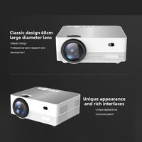 Projecteur LED/CRT portable sans fil WIFI Android Q6H 1080P HD pour la maison et le bureau, garantie de 30 jours