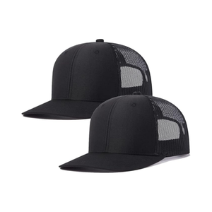 Custom OEM High Quality Slightly Curved Brim 6 Panel Trucker <b>Hat</b> with Breathable Mesh Back Adjustable Sports <b>for</b> Men <b>Women</b> - Product Image 1