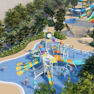 COWBOY Amusement Kids Outdoor Aqua Park Equipment Toboggan aquatique <span class=keywords><strong>intérieur</strong></span>/extérieur en fibre de verre avec mini parc aquatique pour piscine - Product Image 6