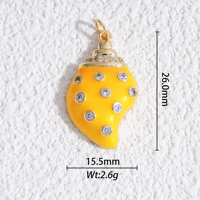 DIY Ocean Series Pendentif Personnalisé Haut De Gamme Goldfish Shell Bijoux Coloré Poisson Collier En Laiton Accessoires