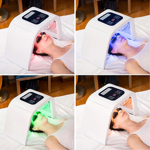 เครื่องมือบำรุงผิวหน้าและลำคอแบบพกพา 7 <span class=keywords><strong>สี</strong></span> LED พร้อมปลั๊กแบบ US สำหรับการกระตุ้นการไหลเวียนโลหิต - Product Image 3