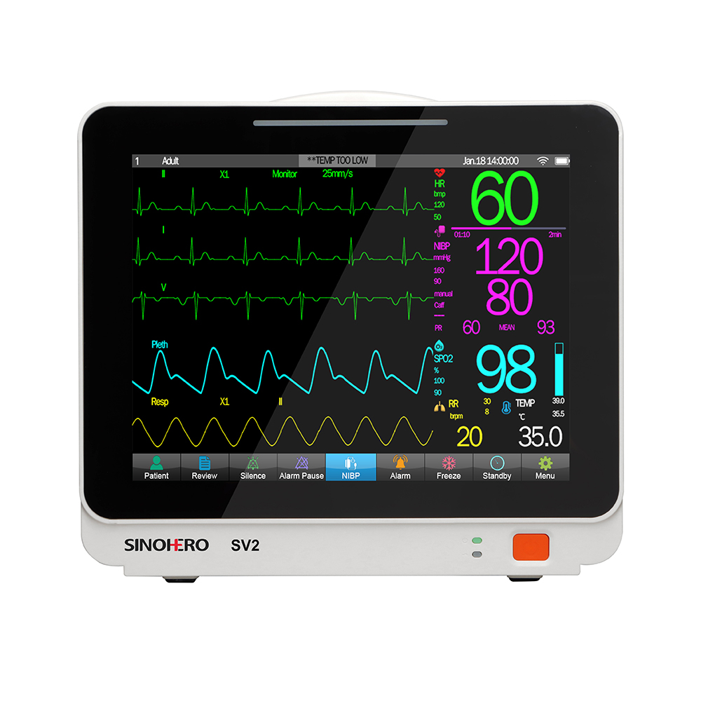 Remote Monitoring Devices Ai Multiparameter System Icu Multi Parameter Medical Portable Price Patient Monitor With Trolley