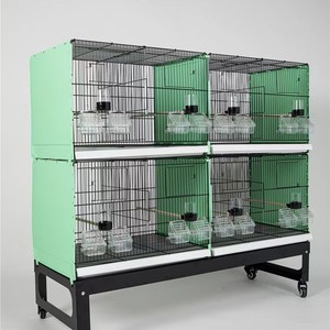 Jaula de Cría Moderna de Lujo Grande de Acero Inoxidable en Venta, Jaula para Pájaros y Loros Simple, Móvil, de Varias Capas y Ensamblable - Product Image 1