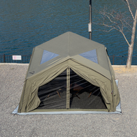 Tente gonflable Coody Hub Station - Vert armée, luxe, durable, portable, pour le camping familial, grande tente de camping facile à installer