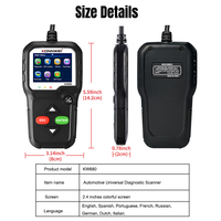 Escáner de Diagnóstico OBD2 KONNWEI KW680 para Autos, Lee y Borra Fallas del Motor desde 1996