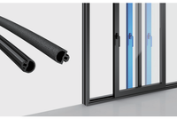 Ventanas Corredizas Horizontales Grandes de Vidrio Templado con Doble Acristalamiento y Marco de Aleación de Aluminio Personalizado con Presión Lateral, Estándar Americano