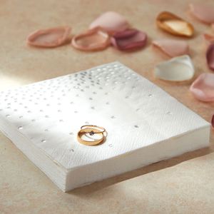 Servilletas de Cóctel Desechables Modernas de 4 Pliegues, Plateadas con Diseño de Puntos, de 5x5 Pulgadas, 3 Capas, Paquete de 50 Unidades, Directo de Fábrica OEM - Product Image 2