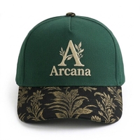Gorra de Béisbol de Dos Tonos, Gorra Personalizada con Visera con Estampado Floral, Gorra de Béisbol Unisex con Logotipo Bordado