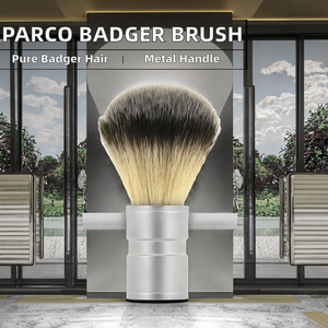 Pinceau à raser en poils synthétiques Badger avec logo personnalisé, prix d'usine, pour hommes - Product Image 2