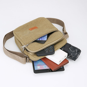 Sac d'affaires multi-couches en tissu Oxford, sac à bandoulière pour femmes et hommes, petit sac carré tendance, modèle <span class=keywords><strong>C109</strong></span> - Product Image 2