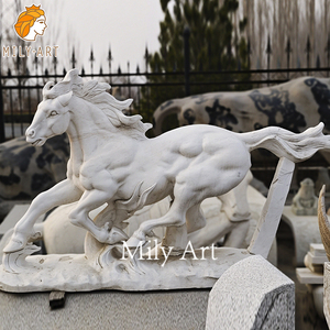 Outdoor <strong>Garden</strong> Life Size Hand Carved White Marble Horse Statue <strong>Sculpture</strong> <strong>for</strong> <strong>Sale</strong> - Product Image 5