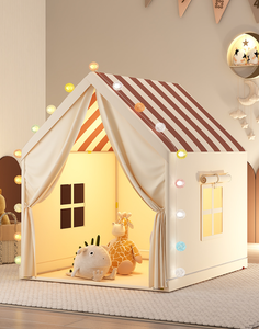 Tente <span class=keywords><strong>de</strong></span> <span class=keywords><strong>couchage</strong></span> pop-up d'intérieur en gros pour bébés et enfants, pliable, lavable, durable, en toile <span class=keywords><strong>de</strong></span> coton douce, <span class=keywords><strong>tipi</strong></span> - Product Image 1