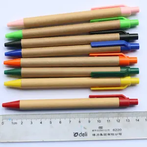 ปากกากระดาษคราฟท์รีไซเคิลได้เป็นมิตรต่อสิ่งแวดล้อมปากกาของขวัญปากกาลูกลื่นกระดาษคราฟท์ราคาถูกสุดๆ