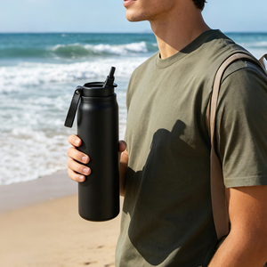 Custom Logo 32oz 1000ml Travel Double Wall Vacuum <b>Flask</b> BPA-Free Leak-Proof Sports Water Bottle stainless steel - Product Image 6