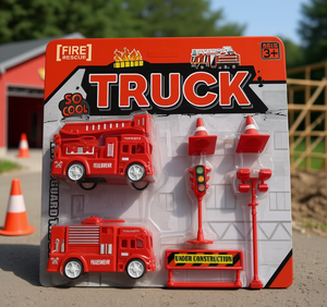 Juego de camiones de bomberos de juguete, modelo de plástico para niños mayores de 3 años, juego de simulación - Product Image 2