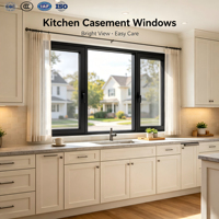 Ventana Abatible de Aluminio con Rotura de Puente Térmico de Alta Calidad, Apertura Interior, Doble Acristalamiento Aislante, Vidrio Templado, Insonorizada, Moderna